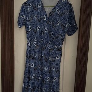 Blue Paisley Women's Dress